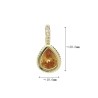  Water Drop Drop Shape Teardrop Jewelry Gold Plated Copper Cubic Zirconia Metal Pendant
