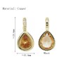  Water Drop Drop Shape Teardrop Jewelry Gold Plated Copper Cubic Zirconia Metal Pendant