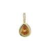  Water Drop Drop Shape Teardrop Jewelry Gold Plated Copper Cubic Zirconia Metal Pendant