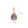  Water Drop Drop Shape Teardrop Jewelry Gold Plated Copper Cubic Zirconia Metal Pendant