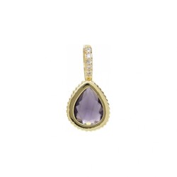  Water Drop Drop Shape Teardrop Jewelry Gold Plated Copper Cubic Zirconia Metal Pendant