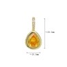  Water Drop Drop Shape Teardrop Jewelry Gold Plated Copper Cubic Zirconia Metal Pendant
