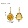  Water Drop Drop Shape Teardrop Jewelry Gold Plated Copper Cubic Zirconia Metal Pendant