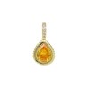  Water Drop Drop Shape Teardrop Jewelry Gold Plated Copper Cubic Zirconia Metal Pendant
