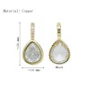 Water Drop Drop Shape Teardrop Jewelry Gold Plated Copper Cubic Zirconia Metal Pendant