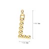 Approx 14.4x33.3mm Gold Plated Letter Pendant For Women Jewelry Special Gift
