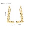 Approx 14.4x33.3mm Gold Plated Letter Pendant For Women Jewelry Special Gift