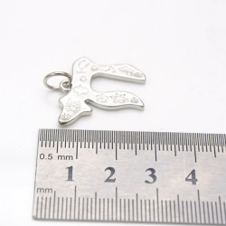 Approx 22x27.5mm Hebrew Chai Alphabet Silver Plated Jewish Kabbalah Religious Pendant Jewelry For Women Special Gift