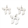 Approx 22x27.5mm Hebrew Chai Alphabet Silver Plated Jewish Kabbalah Religious Pendant Jewelry For Women Special Gift