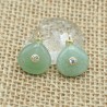 Approx 15.5x20.9mm Drop Shape Teardrop Pendant Aventurine Cubic Zirconia Gold Plated Invisible Setting Charms Jewelry