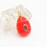 Approx 12.9x23mm Drop Shape Teardrop Cubic Zirconia Synthetic Turquoise Stone Pendant Invisible Setting Gold Plated Charms