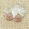 Approx 9.8x14.7mm Cubic Zirconia Stawberry Quartz Crystal Circle Round Coin Shape Invisible Setting Pendant Charms