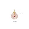 Approx 9.8x14.7mm Cubic Zirconia Stawberry Quartz Crystal Circle Round Coin Shape Invisible Setting Pendant Charms