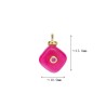 Approx 10.9x15.6mm Jade Cubic Zirconia Invisible Setting Hot Pink Pendant Square Gold Plated Charms Special Gift Jewelry