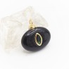 Approx 17.9x18.2mm Black Turkish Religious Evil Eye Cubic Zirconia Agate Onyx Islam Invisible Setting Pendant Charms
