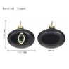 Approx 17.9x18.2mm Black Turkish Religious Evil Eye Cubic Zirconia Agate Onyx Islam Invisible Setting Pendant Charms