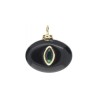 Approx 17.9x18.2mm Black Turkish Religious Evil Eye Cubic Zirconia Agate Onyx Islam Invisible Setting Pendant Charms