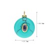 Approx 15.7x20.5mm Stone Cubic Zirconia Invisible Setting Pendant Circle Oval Round Coin Shape Gold Plated Charms