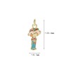 Approx 8.7x20.4mm Little Girl Gold Plated Pendant Enamel Charms Special Gift Jewelry For Women