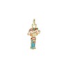 Approx 8.7x20.4mm Little Girl Gold Plated Pendant Enamel Charms Special Gift Jewelry For Women