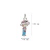 Approx 8.7x20.3mm Little Girl Pendant Silver Plated Enamel Charms For Women Jewelry Special Gift