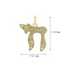 Alphabet Hebrew Chai Star Of David Jewish Kabbalah Religious Jewelry Gold Plated Copper Metal Pendant