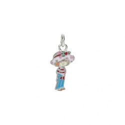 Approx 8.7x20.3mm Little Girl Pendant Silver Plated Enamel Charms For Women Jewelry Special Gift