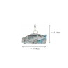 Approx 15.8x12.4mm Silver Plated Pendant Car Enamel Charms Jewelry For Women Special Gift