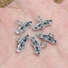 Approx 15.6x11.5mm Enamel Silver Plated Pendant Car Charms Special Gift Jewelry For Women