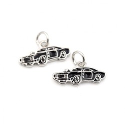 Approx 15.6x11.5mm Enamel Silver Plated Pendant Car Charms Special Gift Jewelry For Women