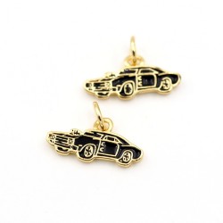 Approx 15.1x12.4mm Gold Plated Enamel Pendant Car Charms Special Gift Jewelry For Women