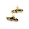 Approx 15.1x12.4mm Gold Plated Enamel Pendant Car Charms Special Gift Jewelry For Women