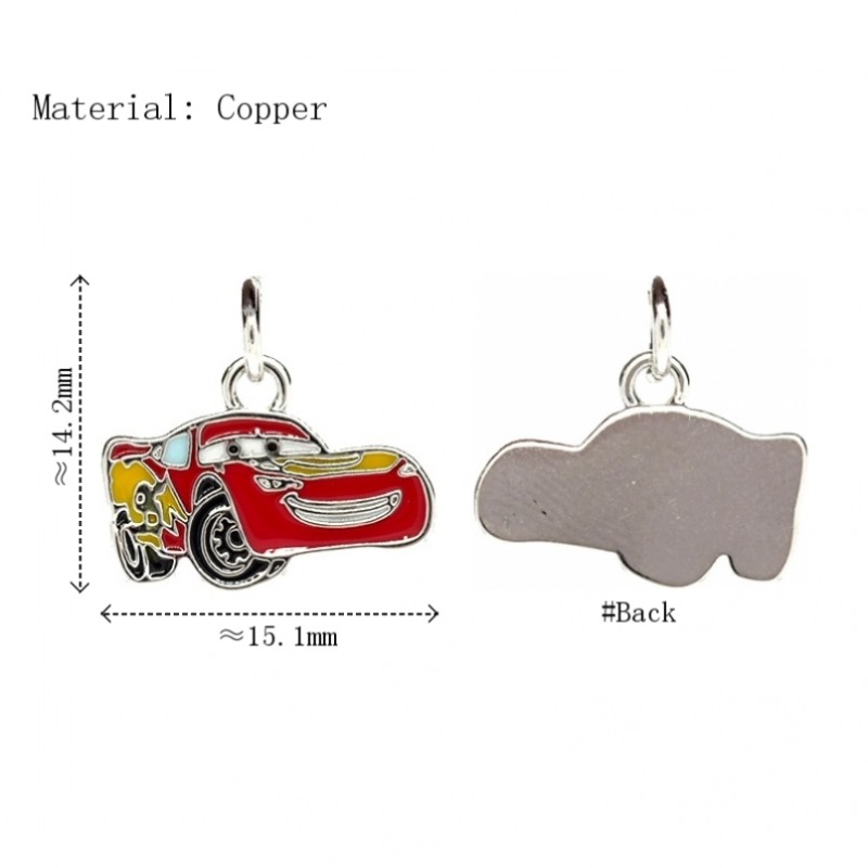 Approx 15.1x14.2mm Enamel Pendant Silver Plated Car Charms For Women Jewelry Special Gift