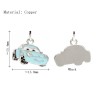Approx 15.8x15.4mm Silver Plated Car Pendant Enamel Charms Jewelry For Women Special Gift