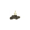 Approx 14.9x13.3mm Pendant Letter Enamel Gold Plated Black Charms Special Gift For Women Jewelry