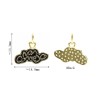 Approx 14.9x13.3mm Pendant Letter Enamel Gold Plated Black Charms Special Gift For Women Jewelry