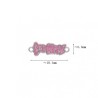 Approx 7x19mm Black Pink Enamel Silver Plated Letter Connector Special Gift Jewelry For Women