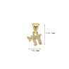 Alphabet Hebrew Chai Jewish Kabbalah Religious Jewelry Gold Plated Copper Metal Cubic Zirconia Pendant