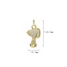 Approx 9.7x19.7mm Pendant Animal Puppy Gold Plated Cubic Zirconia Invisible Setting Charms For Women Jewelry Special Gift