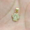 Approx 10.1x18mm Pendant Invisible Setting Animal Footprint Puppy Gold Plated Cubic Zirconia Charms Jewelry Special Gift