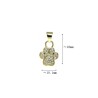 Approx 10.1x18mm Pendant Invisible Setting Animal Footprint Puppy Gold Plated Cubic Zirconia Charms Jewelry Special Gift