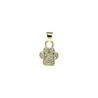 Approx 10.1x18mm Pendant Invisible Setting Animal Footprint Puppy Gold Plated Cubic Zirconia Charms Jewelry Special Gift