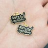 Approx 19.3x16.9mm Gold Plated Letter Black Enamel Pendant Charms Jewelry For Women Special Gift