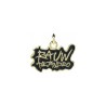Approx 19.3x16.9mm Gold Plated Letter Black Enamel Pendant Charms Jewelry For Women Special Gift