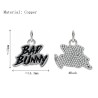 Approx 14.3x15mm Silver Plated Letter Pendant Black Enamel Charms Jewelry For Women Special Gift
