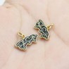 Approx 16.2x13.9mm Pendant Enamel Letter Gold Plated Charms For Women Special Gift Jewelry