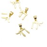  Alphabet Hebrew Chai Jewish Kabbalah Religious Jewelry Gold Plated Copper Metal Pendant