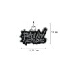 Approx 19.3x17mm Black Enamel Pendant Letter Silver Plated Charms Jewelry Special Gift For Women