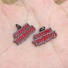Approx 21.1x16.1mm Letter Gun Plated Enamel Black Pendant Charms Special Gift For Women Jewelry