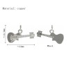 Approx 22x14.5mm Silver Plated Cubic Zirconia Pendant Guitar Musical Invisible Setting Charms For Women Jewelry Special Gift